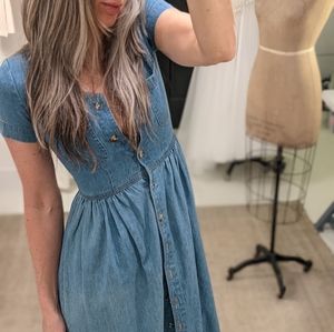 Vintage Denim Button Down Dress ✨Host pick✨